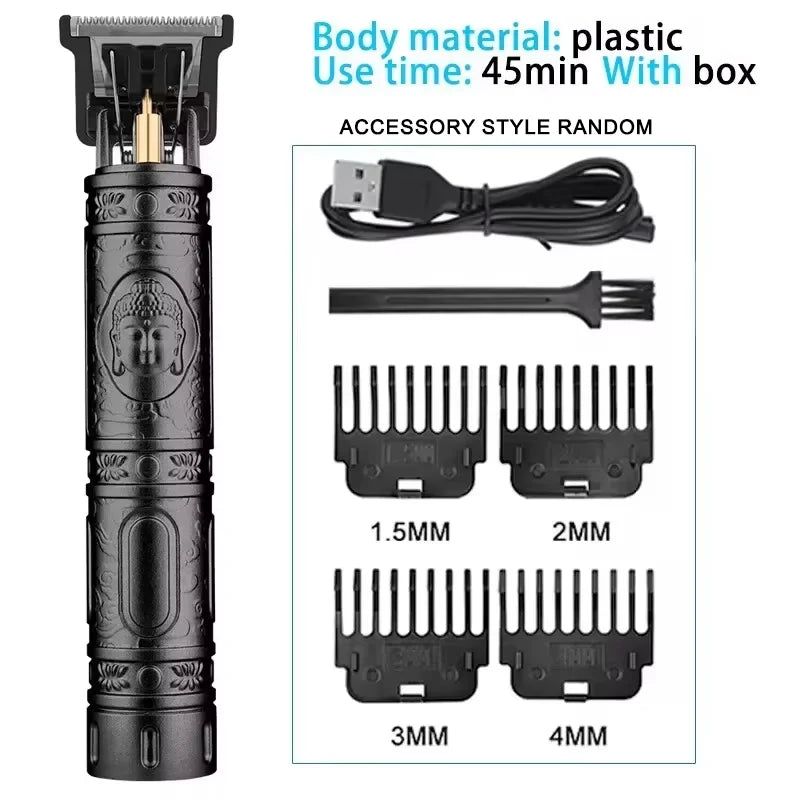 New Retro T9 Hair Clipper For Men, Electric Shaver, Rechargeable Hair Clipper, Portable Cordless Beard Trimmer