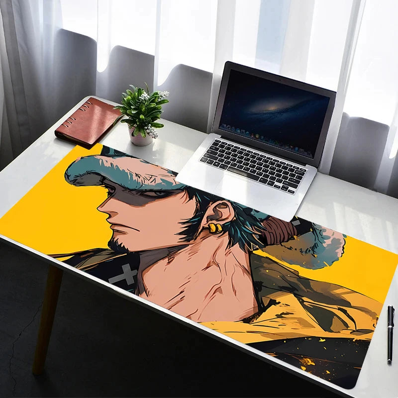 Mouse Pad Laptop Rubber Extended Desktop Mat Computer Gamer One Piece Trafalgar Law Mousepad PC Gaming Accessories Keyboard Pad