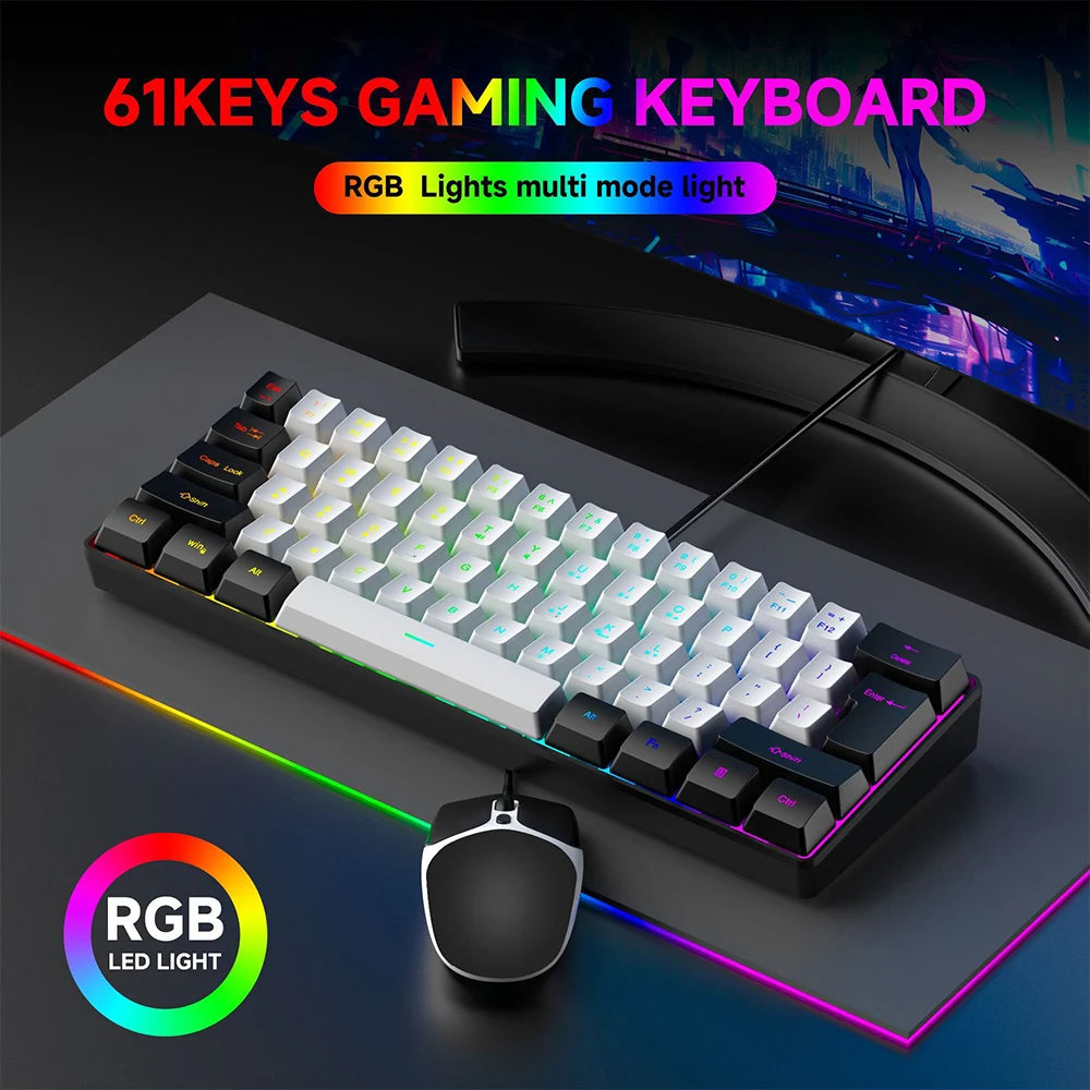 Compact RGB Gaming Keyboard Set