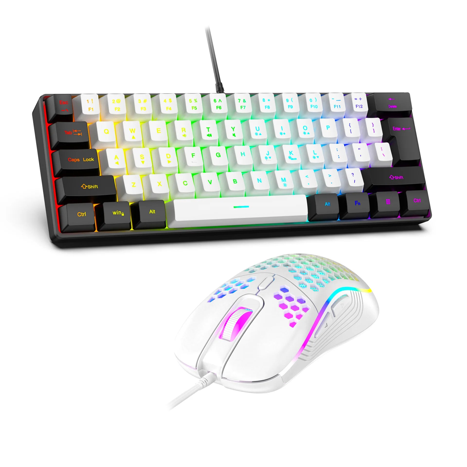 Compact RGB Gaming Keyboard Set