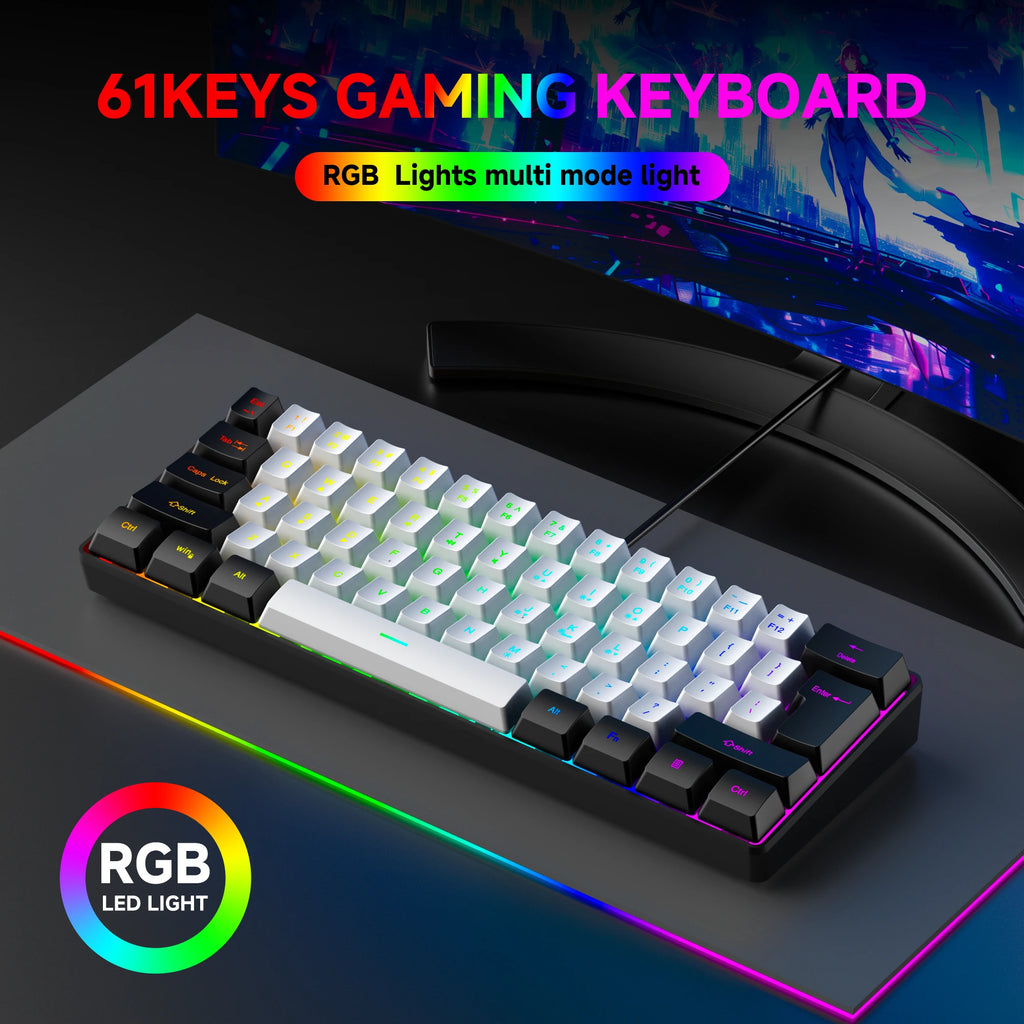 Compact RGB Gaming Keyboard Set
