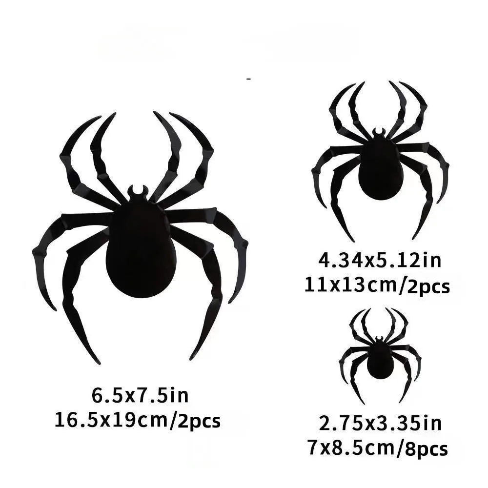 3D black spider bat wall light Halloween party atmosphere decoration night light